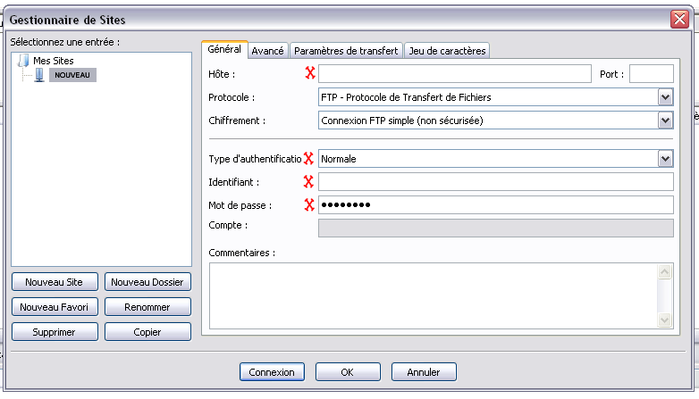 Filezilla - logiciel FTP